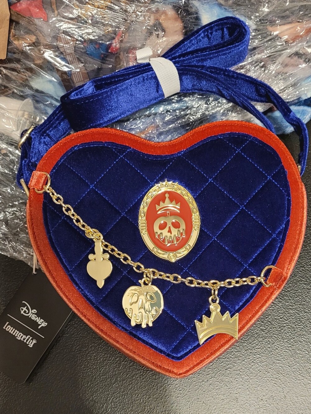 Loungefly x Disney Snow white Evil Queen velvet crossbody bag